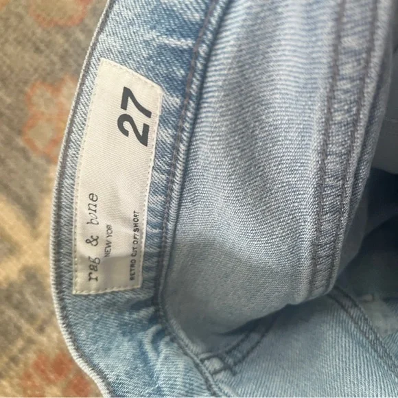 Rag and bone retro cut off short Light Blue Denim Shorts - Picture 4 of 6